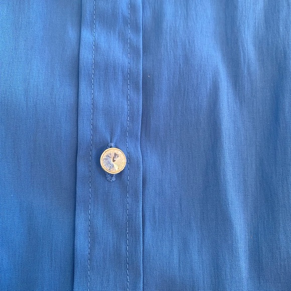 Jones New York Women's Blue Button Down Shirt XL Preloved - Picture 5 of 6